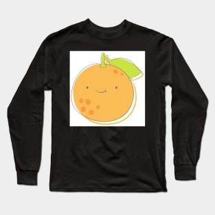 Cute Kawaii Orange Long Sleeve T-Shirt